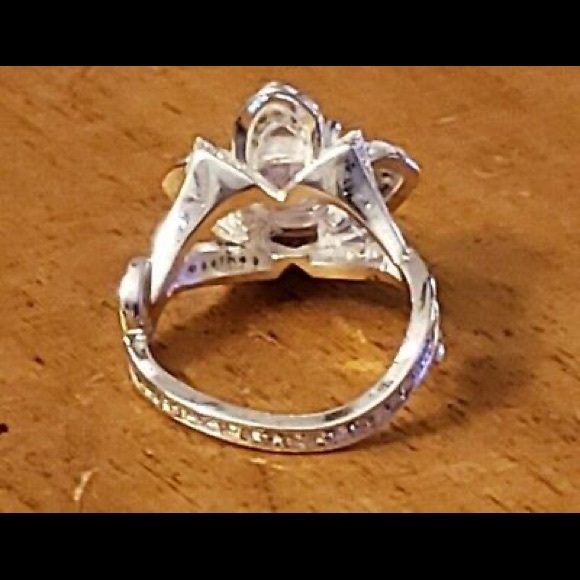 SOLD DIAMONIQUE rose ring - Picture 3 of 5